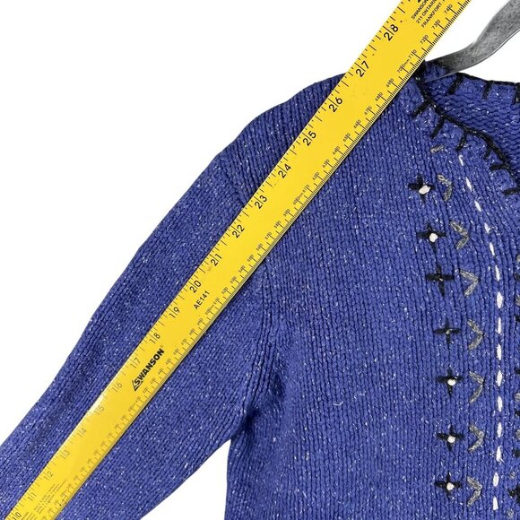 Nomadic Traders Womens S Silk Angora Blend Sweater Embroidered Quiet Luxury - Picture 10 of 16